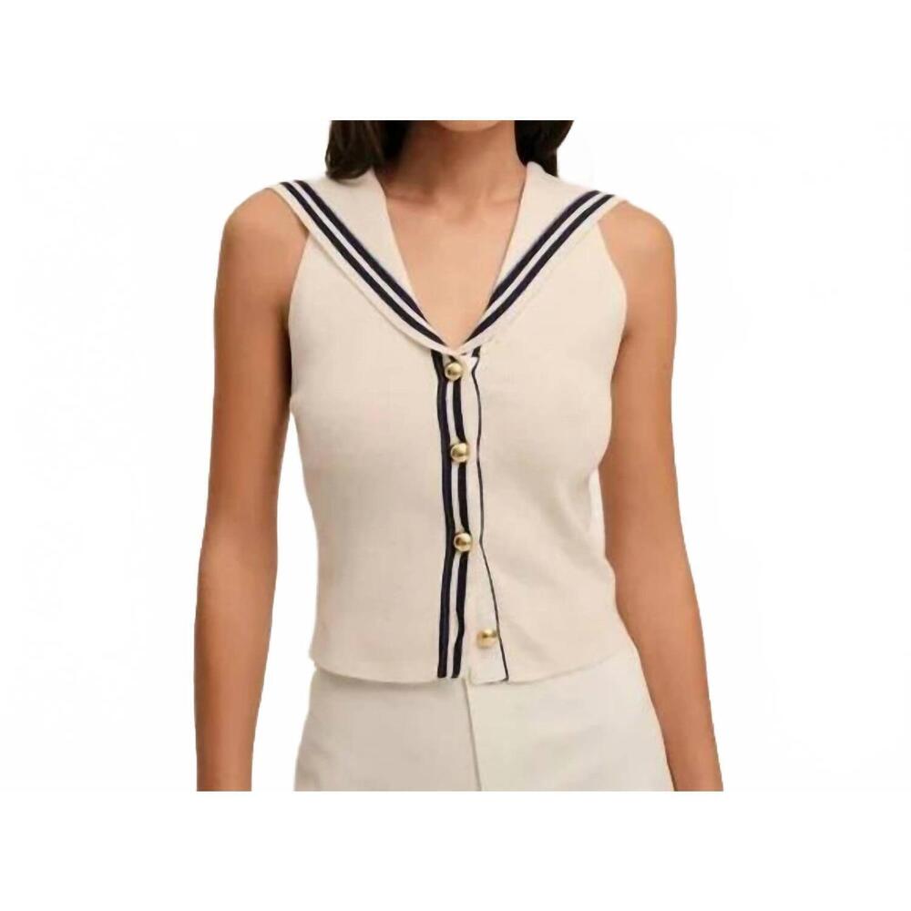 NEW FOR LOVE & LEMONS shelly sailor top in cream